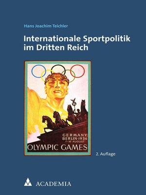 cover image of Internationale Sportpolitik im Dritten Reich